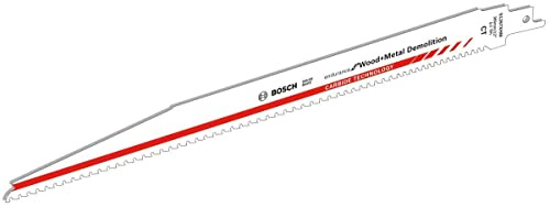 Bosch Professional 2608653388 10 Stück Säbelsägeblatt S 1267 XHM Endurance for Wood and Metal Demolition (Länge 300mm, Zubehör Säbelsäge)