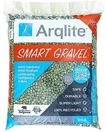 Grava Inteligente | Drenaje de Plantas ecológico para raíces saludables | Macetas pequeñas y decoración | para Cactus, suculentas, orquídeas | Ligero y Limpio (tamaño Mini de 0.5 pies cúbicos)