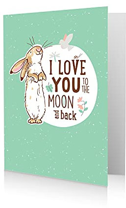 Danilo Promotions Limited I Love You To The Moon and Back Guess How Much I Love You Grußkarte, 17,8 x 12,7 cm