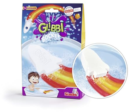 Simba 105953541 Glibbi Rocket Jouet de Bain en Mousse colorée pour Baignoire, Bombe de Bain, fusée, Plaisir du Bain, à partir de 3 Ans