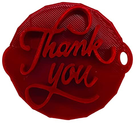 BakeInStyle Thank You Embosser Stamp for Fondant Icing, Cupcake, Cake, Cookie Press