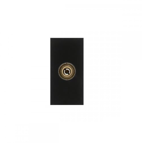 Maclean MCE726B Cable TV Outlet Modular Wall Outlet Without Frame Flush Mount (TV Outlet, Black)