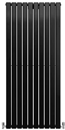 Radiatori Termosifoni in Acciaio Calorifero a Doppio Strato a Pannelli Piatti Riscaldamento Centralizzato Colonna Termosifone Orizzontale Radiatore a Parete - Nero Opaco - 160 x 70 cm