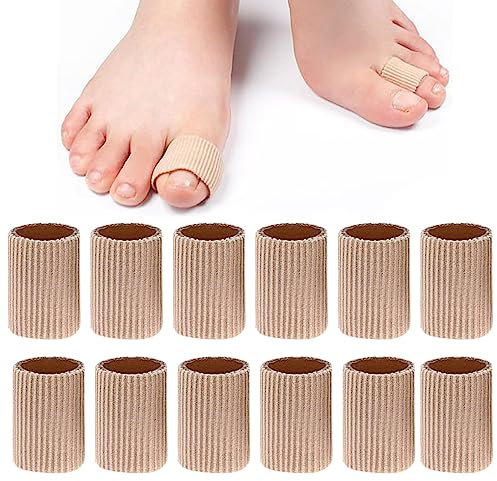 12 Stück Zehen Schwielen Protektoren, Zehen Gel Mais Pad, Zehen Blasen Ärmel, Schneidbar Zehenschutz, Zehenpolsterrohr, Gel Zehenschutzkappen, für Kissen Mais, Blasen, Schwielen, Zehen