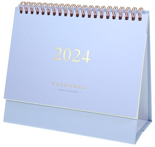 PRETYZOOM Tischkalender 2024 Tischkalender 2023-2024 Studienjahr Kalender Umblättern Notizkalender Thekenkalender Kalender Für Das Akademische Jahr Kleiner Büro Papier Planer Tragbar Violett