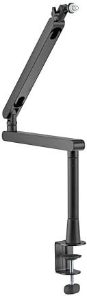 Phoenix Ergoflex Brazo Articulado para Micrófono de Perfil Bajo, Soporte de Micro, Gestión de cables, Tramo 15cm de Altura Extra, Streaming, Directos