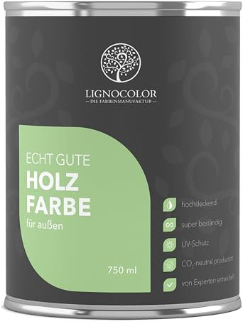 Lignocolor Holzfarbe Außen matt | wetterfeste Farbe für den Außenbereich (Weiss matt, 2,5L) | hochdeckend & hochbeständig