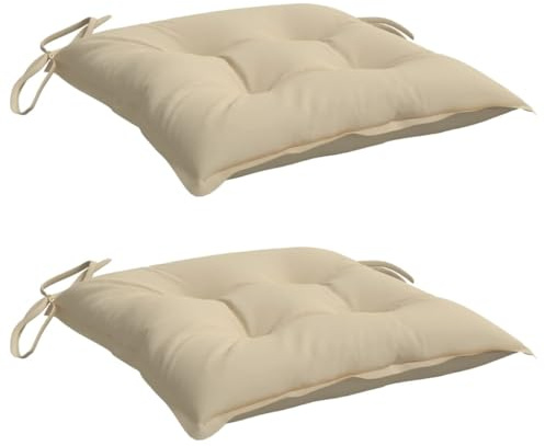 vidaXL Palettenkissen 2 STK. Beige 50x50x7 cm Oxford-Gewebe