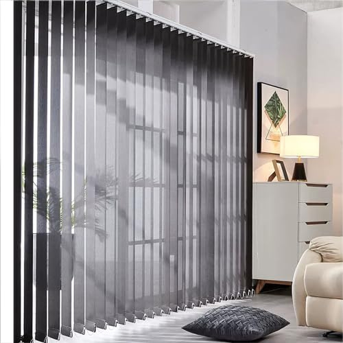 LRYELWA Persianas Verticales,Cortina Lamas Verticales Translúcida,Cortina de Protección Solar y Privacidad para Balcón Puertas y Ventanas,Colores Personalizables,Ancho x Alto (120cm x 150cm)