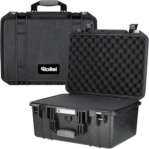 Rollei Hard Case 4636 väska – extremt robust, okrossbart, vattentätt och dammsäkert fodral med flexibel inredning, automatisk tryckreglering och stöldskydd