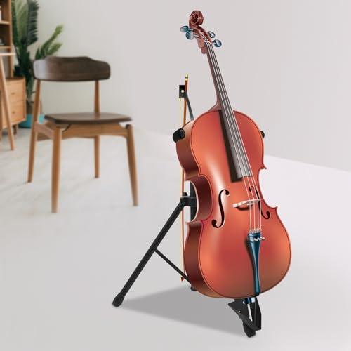 Faltbarer Cello-Ständer, Faltbarer Stativ-Ständer für Cello, Höhenverstellbarer für Haushalte, Schulen, Aufnahmestudios, Auditorien, Orchester, Chöre, Kirchen und Klassenzimmer