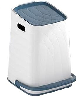 Xumh2024-3 Poubelle de Cuisine Poubelle à pédale avec Couvercle carré en Cuir Grain Salon Chambre Salle d'étude Bureau, Plastique, 8L/12L pour Chambre ou Salon(A,8L)