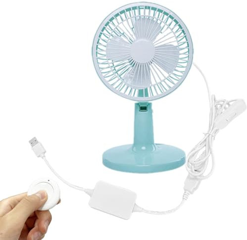 FSLiving ventilator grow, Grow Ventilator mit Fernbedienung,Verstellbarer Winkel mini fan für Growzelt mit oszillierender Funktion,4 Lüfterblätter(GYFS036-ZM)