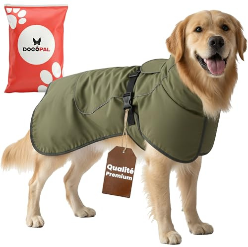 DOGOPAL Cappotto Cane Impermeabile - Giacca Antivento Riflettente con Fodera Calda, Cappottino Traspirante per Freddo Inverno, Adatto a Taglia Piccola, Media e Grande (40)