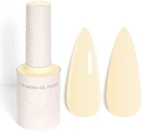 VENALISA UV Negellack Natur Creamy-Beige Gellack UV Gel Nail Polish Klassischer und All MatchStil für Valentinstag Hochzeit Dating Weihnachtswochenende 10ml