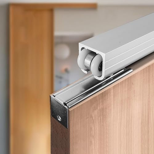 Rail porte coulissante Rail Supérieur For Porte De Placard Coulissante À Miroir, Quincaillerie For Porte Coulissante En Douceur 90 Cm, 120 Cm, 150 Cm, 180 Cm, 210 Cm, 240 Cm, Système De Suivi De Porte