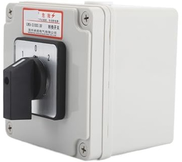 Interrupteur à cames universel à 3 positions, triphasé, 1 pièce, SZW26/LW26-32/D303.3CF, 32 A, 1 panneau, bouton rotatif, avec boîtier