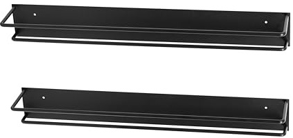FRAMADO Entrata - Schuhregal Wandmontage 2er Set - Schuhaufbewahrung Hängend - Länge 78 cm - Schuhorganizer, Schuhe Aufbewahrung Platzsparend - Schuhe Organizer Modern - aus Metall Schwarz