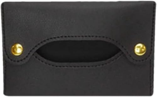 Black Pocket Tissue Holder - Tissue Holder | Travel Pouch for Tissue | Pocket Paper Towel | Tissue Bag Holder | Paper Towel Pu Leather Case | Box |Storage Bag Holders and Dispensers