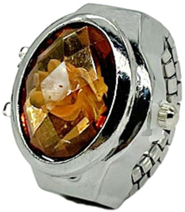 Einzigartige Fingeruhr, Vintage-Uhren, Schmuckform, Ringe, elastisches Band, geeignet für modische Damen und Herren, Legierung, Paaruhren