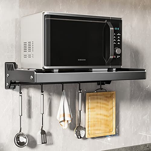 Estante para horno microondas montado en la pared que ahorra espacio, para hornos eléctricos y microondas, fácil instalación, versátil nizer de cocina, maximiza el espacio en la encimera