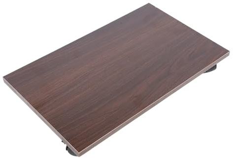 OFFSCH Soporte para CPU Móvil De Madera Negra con Ruedas, Rack para Torre De Computadora Ajustable, Soporte Compacto para Oficina, Hogar y Estudio