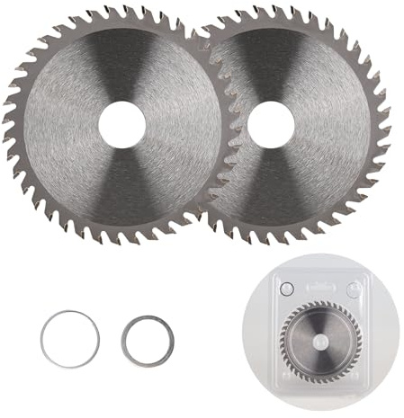 2 PCS 115mm Grinder Discs, 40T Carbide Tipping Angle Grinder Wood Blades, 4.5 Inch Circular Saw Blades for Hardwood Plywood PVC Metal Cutting (22.23mm Arbor)