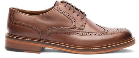 Chapman & Moore Men's Brown Leather Derby Brogue Oxford Dress Office Formal Shoes