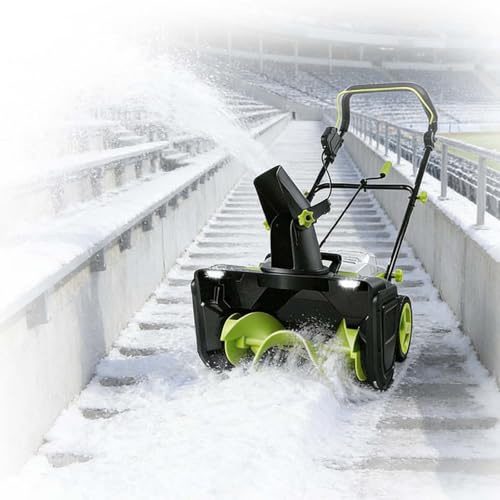 Soplador De Nieve Inalámbrico 40V, Soplador De Nieve Eléctrico Sin Escobillas Ancho 20 Pulgadas, Luces Delanteras LED Dobles, Canal De Nieve Ajustable 180° para Eliminación Eficiente