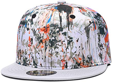 Quanhaigou New Snapback Hat - Men Women Flat Bill Visor Caps Hip-hop Adjustable Baseball Cap Beige