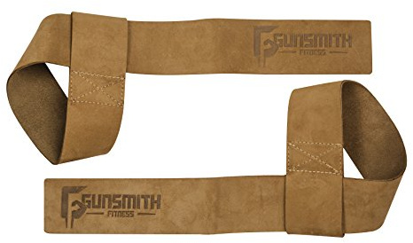 Gunsmith Fitness Bandes de tirage de poids larges e cuir véritable - Confort supérieur et prise en main incomparable.