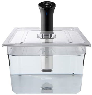 SousVideTools Récipient Transparent en Polycarbonate avec Couvercle Découpé sur Mesure pour Cuiseur sous Vide Anova sans Bpa, Antiadhésif, Passe au Lave-Vaisselle 20 l
