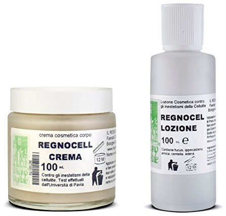 Trattamento Esterno ANTICELLULITE Regnocel Naturale Lozione Riducente+Crema Rassodante formule GREEN