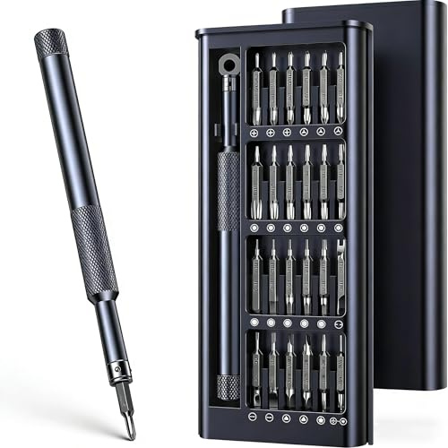 WINTAPE Finmekaniker skruvmejselset, 25 i 1 med 24 magnetiska bits, precisionsskruvmejsel för mobiltelefon, PC, spelkonsol, klocka och glasögon, reparationsverktygsset, gåva till gör-det-självare