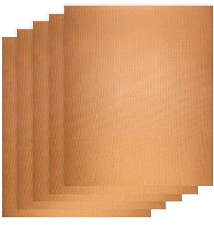 LIANYG 5pcs Grill Tapis Outils Barbecue en extérieur Barbecue Cuisinière Tapis Anti-bâton Réutilisable Résistance à la Chaleur Cuisine Cuisine Gadgets Feuille pour Barbecue 914 (Color : Golden)