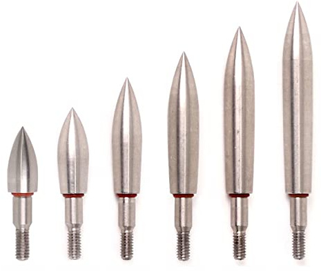 Elkrich Bogenschießen Pfeilspitzen 100/150/200/250/300/350 Grain Field Points Übungsspitzen Jagdspitzen für Recurvebogen Compoundbogen (150 Grain, Silver)