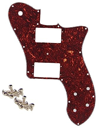SHEGNSUI 72 Telecaster Thinline TV Jones Gitarren-Schlagbrett mit Schrauben, passend für 72 Telecaster Deluxe 14 Loch Vintage Schildkröte