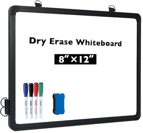 DumanAsen Whiteboard, trocken abwischbar, magnetisch, trocken abwischbar, Whiteboard für Wand, tragbares Whiteboard mit Aluminiumrahmen für Büro, Zuhause, Küche, Schule (20 cm x 30 cm)