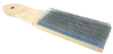 Duiaynke Feilenreiniger, kardierte Bürste, tragbares universelles Design, Stahldraht, Holzgriff, zur Verwendung mit allen Feilen und Raspeln