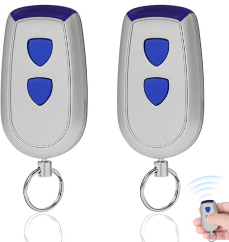 AOUZOVLI 2 PCS Telecomando Garage Universale 433.92Mhz Telecomando Cancello Telecomando Garage Radiocomando Cancello Compatibile Con EA433 2KS EA433 4KS RCU433-2 RCU433-4 T433-4 EA433 2KM MICRO