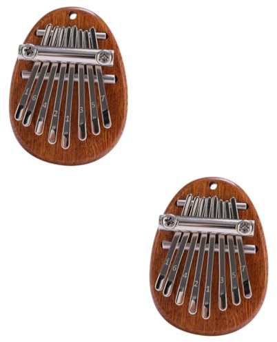 BESTonZON 2 Pezzi 8 Mini Pollice Pianoforte 8 Toni Carino Pollice Pianoforte Bambini Pianoforte Strumenti Musicali Regali Mini Legno Kalimba Strumento Musicale Fornitura Pollice Kalimba