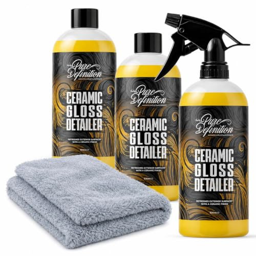Ceramic Detailer Car Wax Gloss Spray Sealant Coating Vehicle Water Beading (3x 500ml)