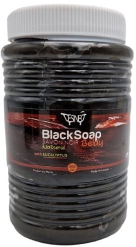 Desineo Savon Noir Eucalyptus Traditionnel 100% Naturel Biologique Organique 500g beldi