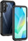 Lanhiem für Samsung Galaxy A16 5G Hülle, IP68 Wasserdicht Handyhülle Samsung A16 360 Grad Stoßfest Staubdicht Outdoor Panzerhülle mit Eingebautem Displayschutz, Schwarz