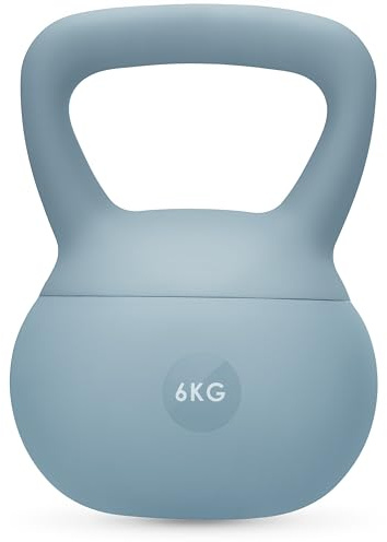 Gymtek® Weiche Kettlebell 6 kg, Handeln für Frauen - 6kg Kugelhantel - Kettlebell Soft, Gewichte Hantel, Kugelgewicht, Home Gym Equipment, Fitness, Krafttraining, Sport Geräte für Zuhause