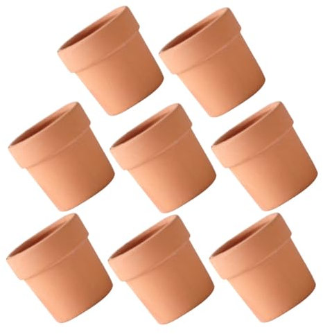 HANABASS 8stücke Mini-terrakotta-blumentopf Sukkulenten-pflanztopf Innenbereich-blumentopf Fensterbank- Rustikaler Tischtopf Bonsai- Kleine Pflanzgefäße Retro-pflanztopf
