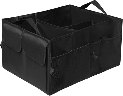 Car Boot Organiser Storage Car Storage Organiser with Cooling Bag Suitable for SUV and Sedans Foldable Boot Tidy Multiple Stash Pockets Reusable Can Be Used for Home and Outdoor Camping