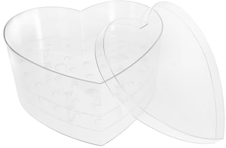 OSOLADY Caja De Acrílico Transparente Para Flores Jarrón Decorativo Corazón Para Bodas y Celebraciones Soporte Para Arreglos De Alta Transparencia