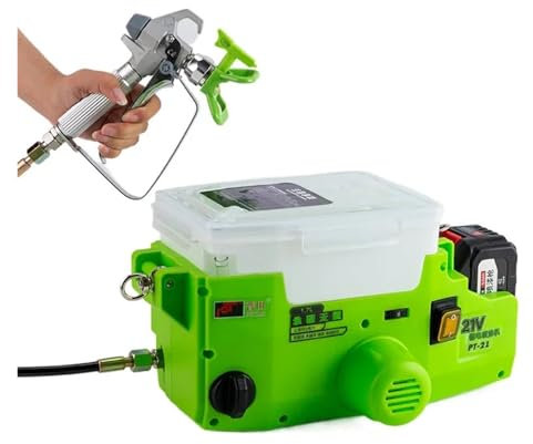 ZKLGS Pistola a Spruzzo, Pistola a spruzzo elettrica ad Alta Potenza Portatile Airless con Batteria al Litio, Pistola a spruzzo for Vernice ad Alta Tensione Professionale per Mobili, Recinzioni