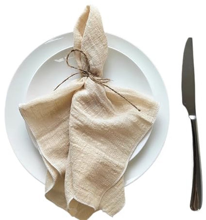 ZWCSHUU 6er Set Stoffservietten for Nähen aus Baumwolle, Fabrikstoff, Serviettengaze, Tischtücher, Hochzeitsdekoration Stoffservietten für Restaurant(Color 3)